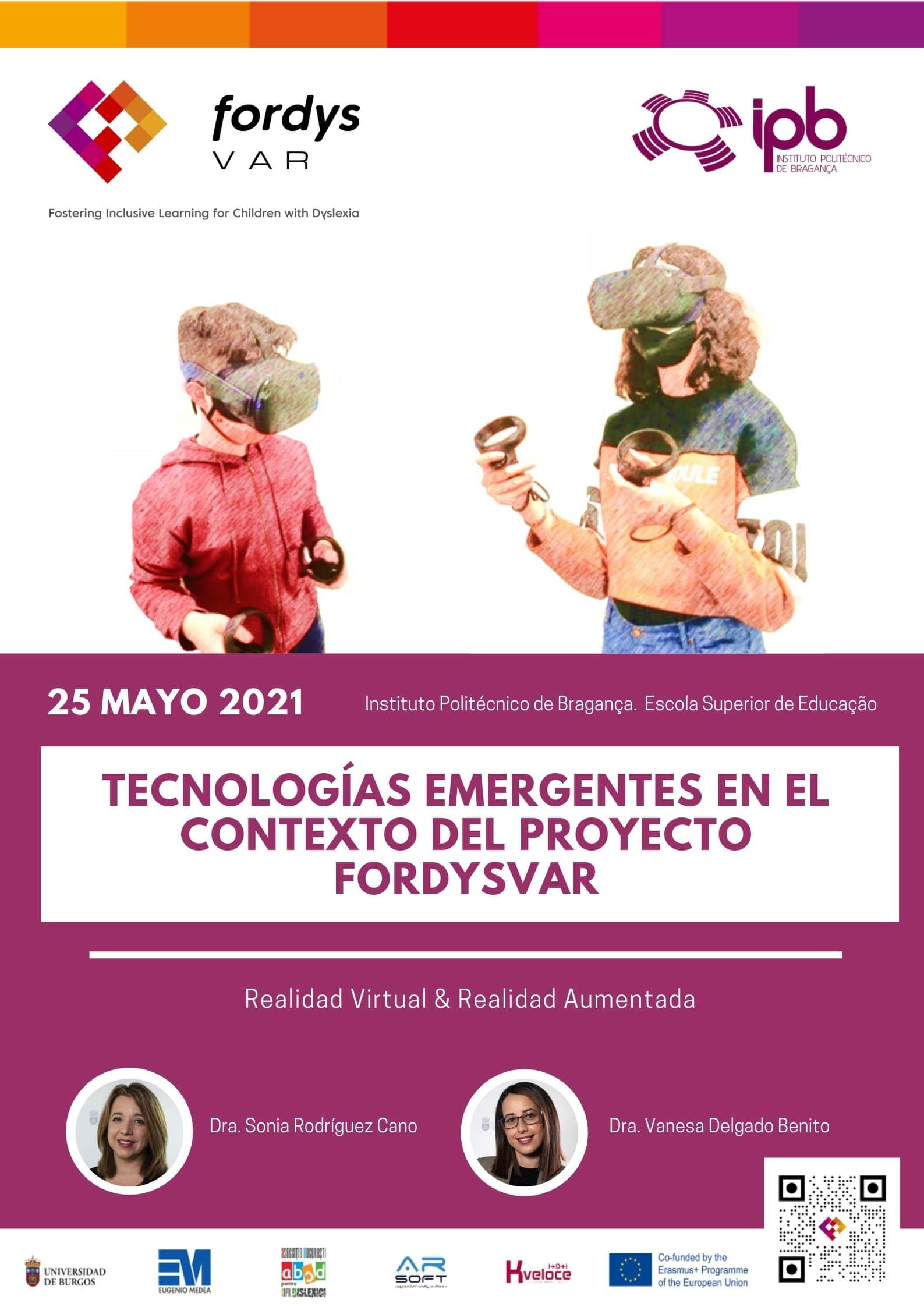 Imagen del cartel Tecnologías emergentes en el contexto del proyecto FORDYSVAR. Realidad Virtual & Realidad Aumentada
